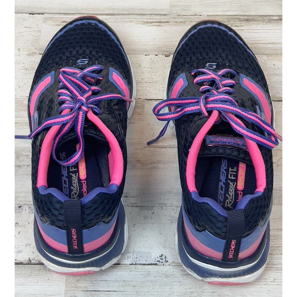 Skechers sn 12145 Sport Women's Infusion Fashion Sneaker Sz 7 Pink Blue - Picture 4 of 7